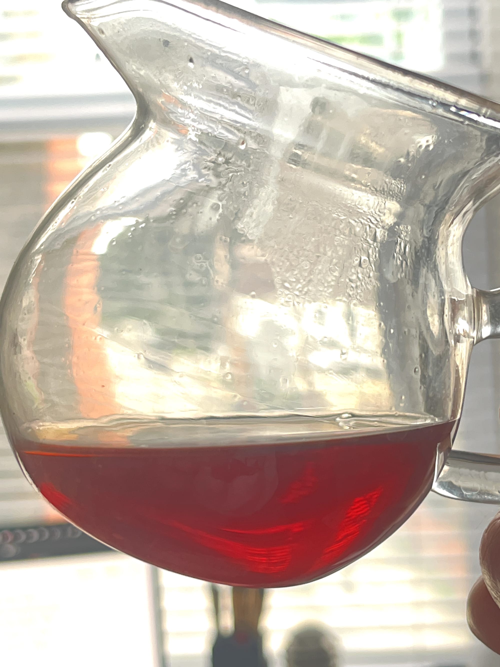 That pretty cherry-red hue that lets you know the fermentation is coming along just fine.