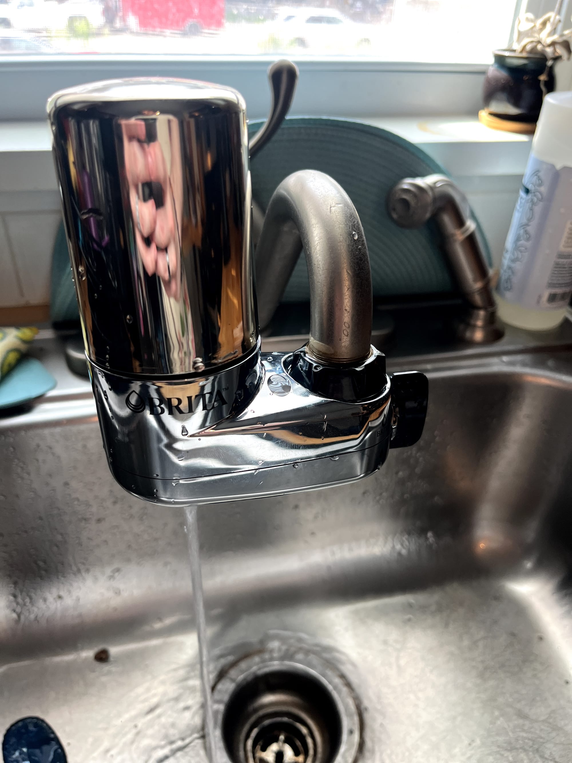 My shiny new Brita Elite faucet filter.