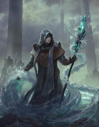 Water mage with his staff.